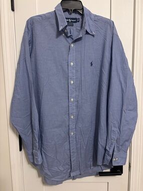 Ralph Lauren Men's Oxford Button-Down Shirt in Blue